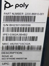 Poly Rove 40 DECT Handset 2200-86810-001 NEW SEALED