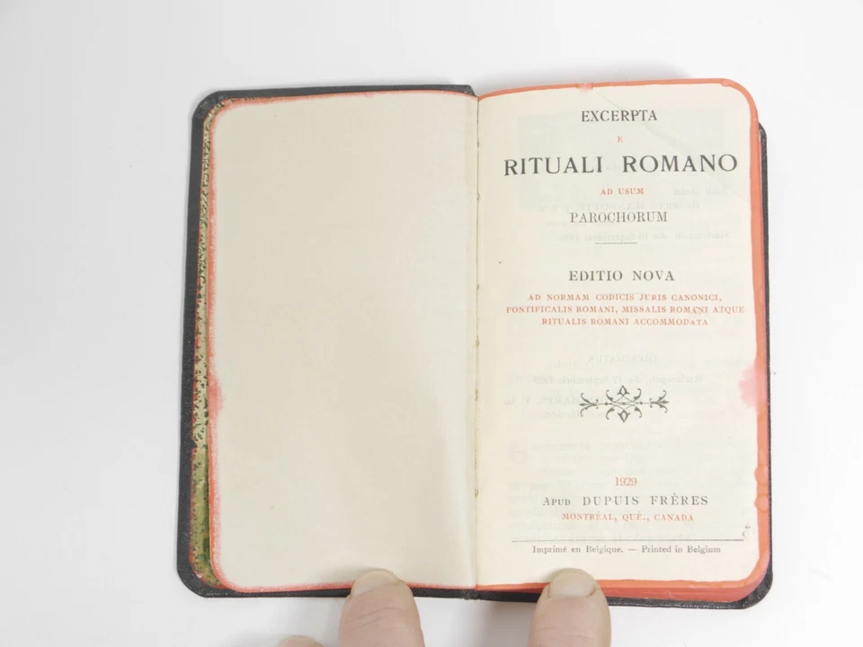 Excerpta Rituali Romano Catholic Rites Book 1929 32mo Tri Lingual - Image 2 of 4