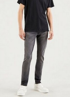 Levi's Skinny Taper Herren Jeans Stretch Denim Hose Grau Used Slim Fit Pants L34