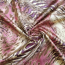 1 Yard Satin Fabric Soft Scarf Shirt Material African Patchwork Leopard Pattern
