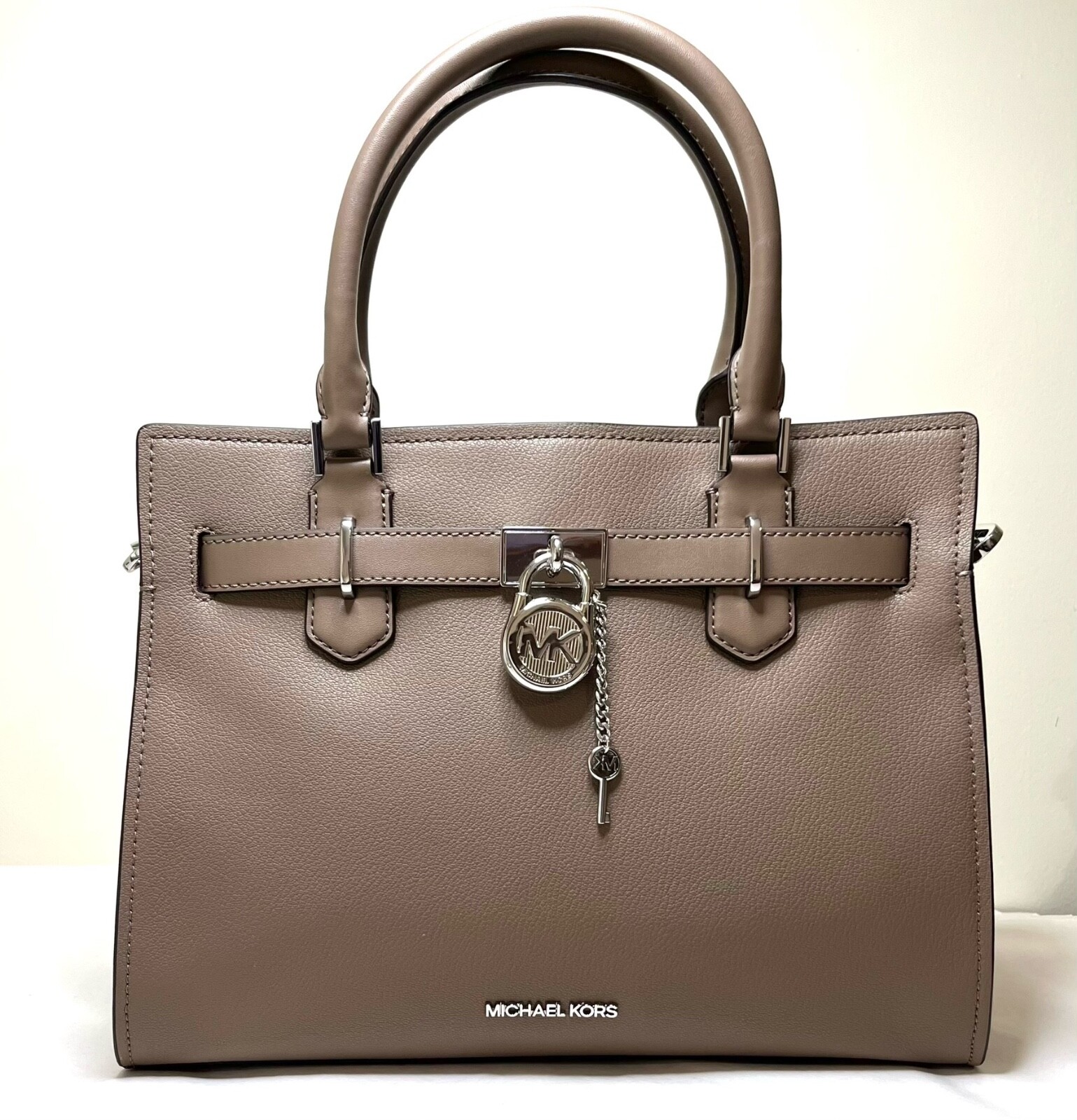 MICHAEL KORS HAMILTON Pebbled LEATHER MEDIUM SATCHEL SHOULDER BAG