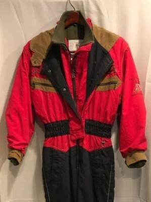 Vintage ''BOGNER'' Women's Ski Suit Classic Red and Black Great Condition