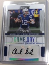 2017 Playoff GAME DAY signatures ANDREW LUCK 2/10