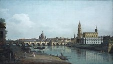 Canaletto - Dresden seen Giclee Fine Art Print on Canvas Wall Decor 36"