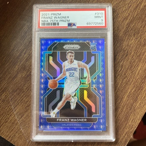 2021-22 Panini Prizm - NBA 75th Anniversary Prizm #310 Franz Wagner PSA 9