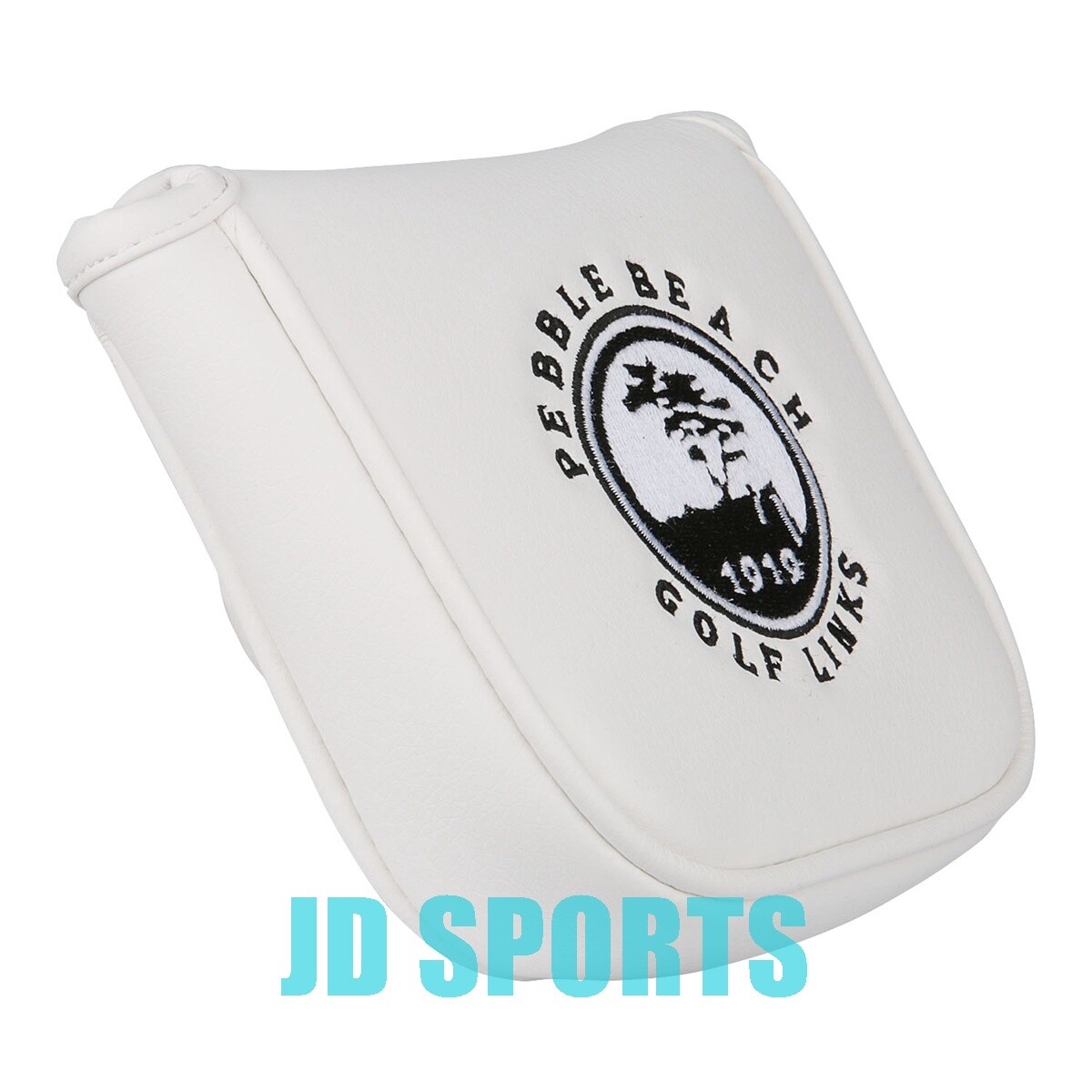 White Pebble Beach Golf Square Mallet Putter Head Cover for Center