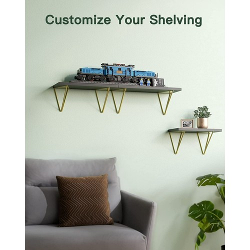 Myfurnideal 3 Sets Floating Shelves Wall Mounted Shelves for Any Room - Picture 6 of 8
