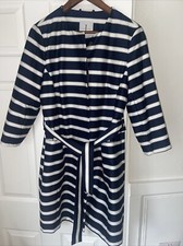 Jasper Conran Stunning Dress Coat Navy Strip Nearly New… Uk 14