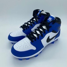 Jordan 1 Retro MCS Baseball Cleats Blue Black White AV5354-411 Size 10.5 Mens