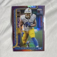Topps 2025 Chrome Tuli Tuipulotu Parallel #163 Los Angeles Chargers NFL Card