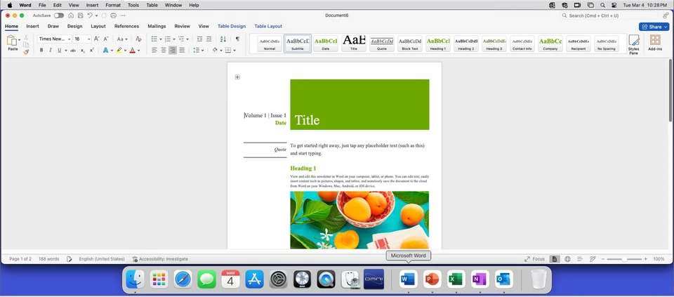 Microsoft Office Home & Business 2021 for Mac - Image 2 of 4