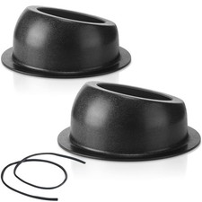 2 PCS Black Universal Angled Speaker Enclosures Boxes Pods for 6.5" Speakers