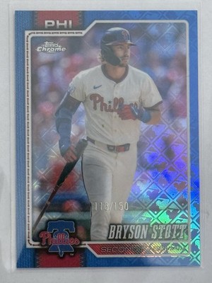 2026 Topps Chrome Logofractor #248 Bryson Stott Blue /150