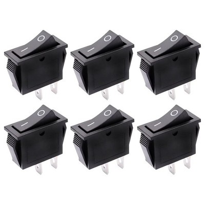 Mini Kippschalter 16A 250V für Elektrogeräte 2-polig schwarz
