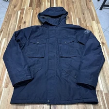 Abercrombie Fitch Jacket Mens M Blue Midweight Technical Parka Outdoor Full Zip