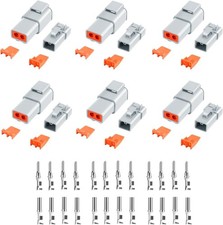 48 PCS Deutsch DTP Connector Kit 2 Pin Automotive Waterproof Connectors 6 set...