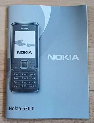 Bedienungsanleitung Manual für Vintage Handy Mobiltelefon Nokia 6300 6300i