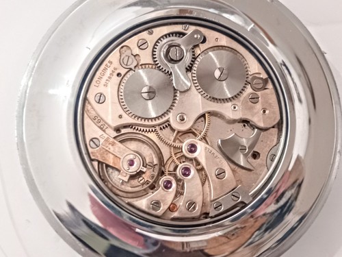 1930 LONGINES CAL.19.65 TANDEM WIND ALARM TRAVEL WATCH IN EXCELLENT CONDITION - Foto 5 di 8