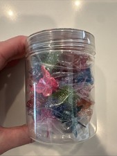 Glitter Mini Butterfly Hair Claw Clips, Sparkly Colorful Hair Accessories 50pcs