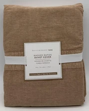 Pottery Barn Teen Washed Rapids TWIN Duvet Cover ~ Tan