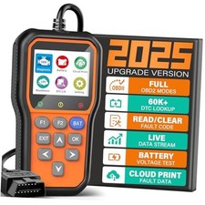 YM319 OBD2 Scanner Diagnostic Tool with Battery Tester, Enhanced Engine Orange