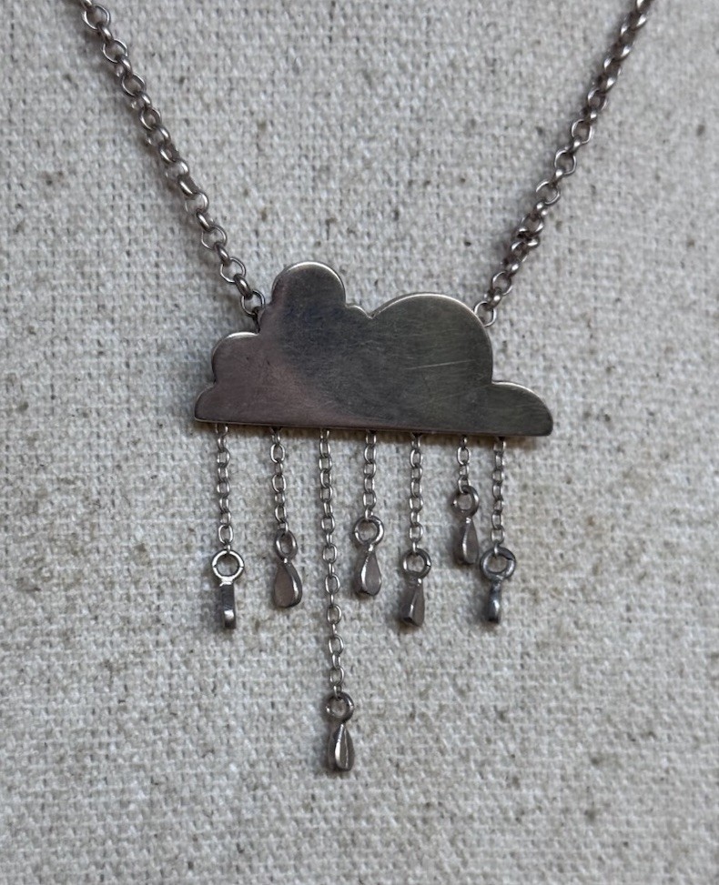 925 Sterling Silver Cloud Shape Pendant Charming … - image 4