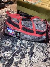 Borsone tennis Wilson vintage enorme, grigio/nero con rosso. Ottime condizioni