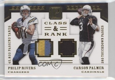 2017 Panini Pantheon Class and Rank Gold 3/10 Carson Palmer Philip Rivers v1x