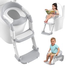 Potty Training Seat Foldable Toddler Toilet Ladder Step Stool Kids Non-Slip
