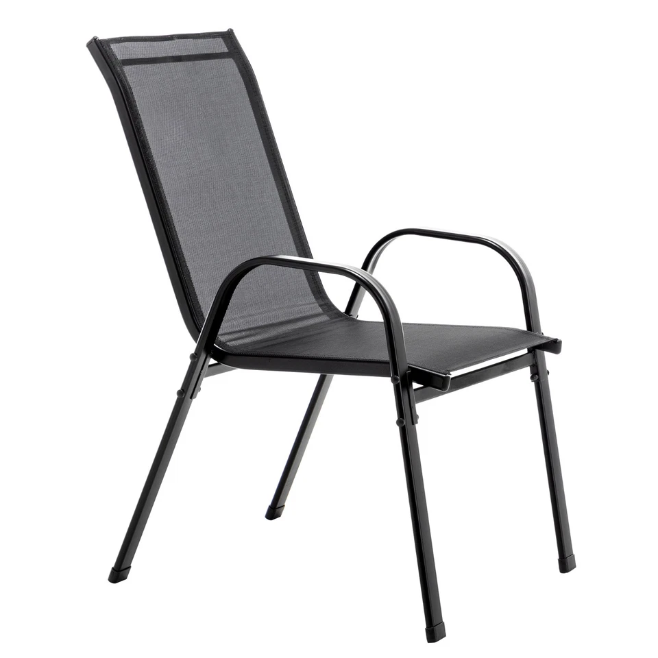 4er Gartenstuhl Set Stapelstuhl Gartenstühle Stühle Outdoor Garten Balkonstühle - Bild 4 von 4