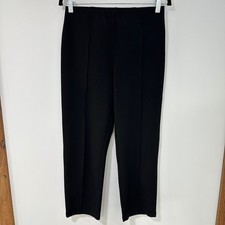 Mango MNG Front Seam Trousers Womens Size Medium Black High Waist | Professional