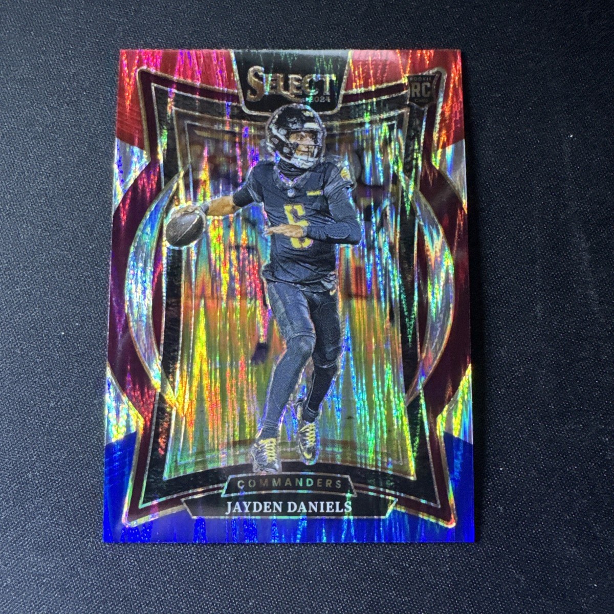 Jayden Daniels 2024 Panini Select #26 Concourse Level Red Blue