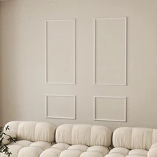 Elegant Pre-Cut 3D Wall Molding Kit Odorless Ready to Assemble Panels for Decor