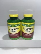 2 Sealed L-Lysine 500mg, Tissue Health Supplement 250 Tabs Each