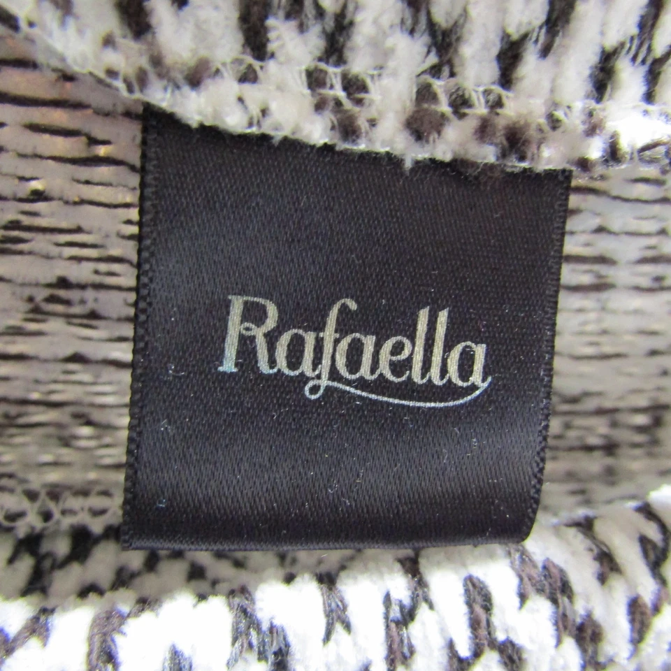 Suéter túnica suéter Rafaella talla grande 3X negro blanco suave manga larga Foto 4 de 4