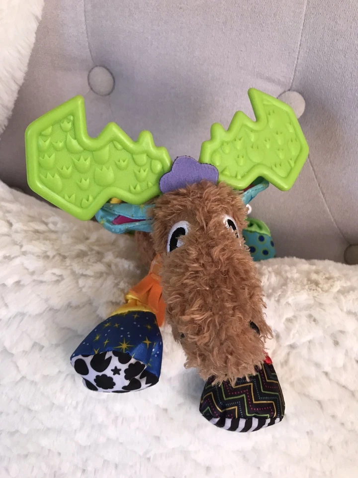 Lamaze Mortimer Moose Activity Toy Plush Baby Teether Rattle Crinkle Clip On 9” - Image 2 of 4