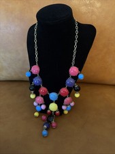 Chunky Bubble Gum Color Bib Necklace C1-18