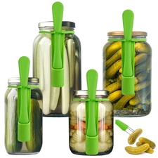 4 Pack Pickle Grabber Fork for Jar Olive Picker Pickle Lovers Kitchen Gadgets
