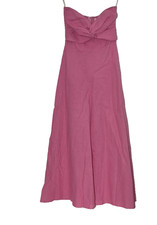 Petal + Pup  Linen Blend Bandeaux Top Fit & Flare Dress Womens 2 Pink Maxi