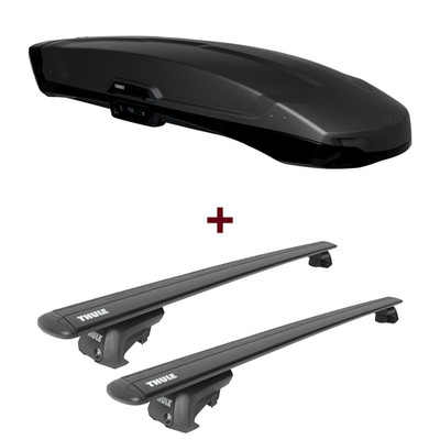 Dachbox Thule Vector L + Dachträger Thule für Mitsubishi Space Star Typ DGO