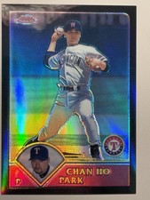 2003 Topps Chrome Black Refractor /199 Chan Ho Park 073/199 Rangers Korea