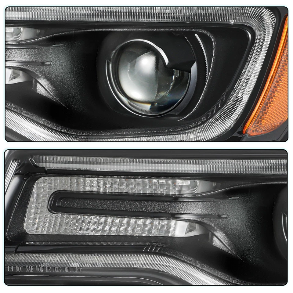 For 2017-2021 Jeep Grand Cherokee HID/Xenon Black Headlight OE Style Left - Image 4 of 4