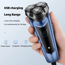 Men’s Rechargeable Electric Rotary Shaver Rechargeable – Wet & Dry, USB Charging