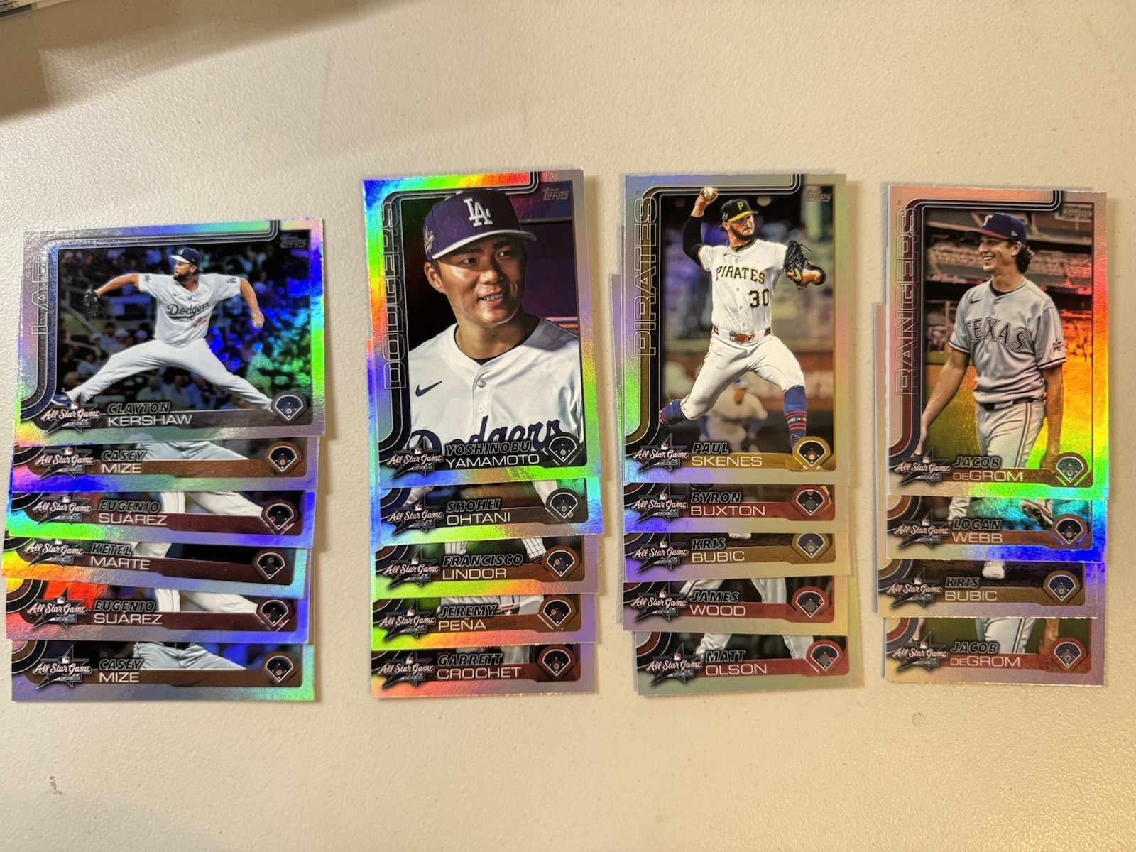 2025 Topps UPDATE SERIES  ALL STAR GAME (LOT of 20) - Ohtani, Yamamoto, Skenes
