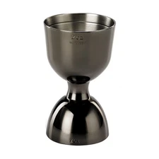 Mercer Culinary M37006BK Barfly Gun Metal Black Straight Rim Jigger