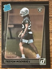 2021 Donruss Tre'von Moehrig Rookie #'d /10 Black Press Proof RC #350 Trevon SP