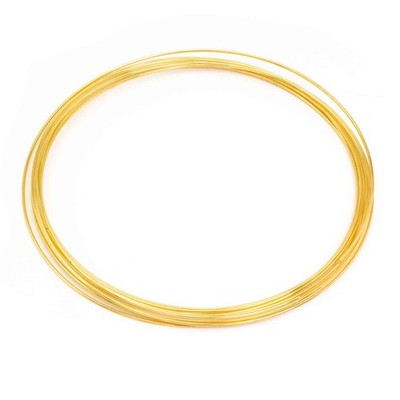 Vintageparts DIY Memory Wire, Spiraldraht für Ketten in goldfarben 10 Windungen