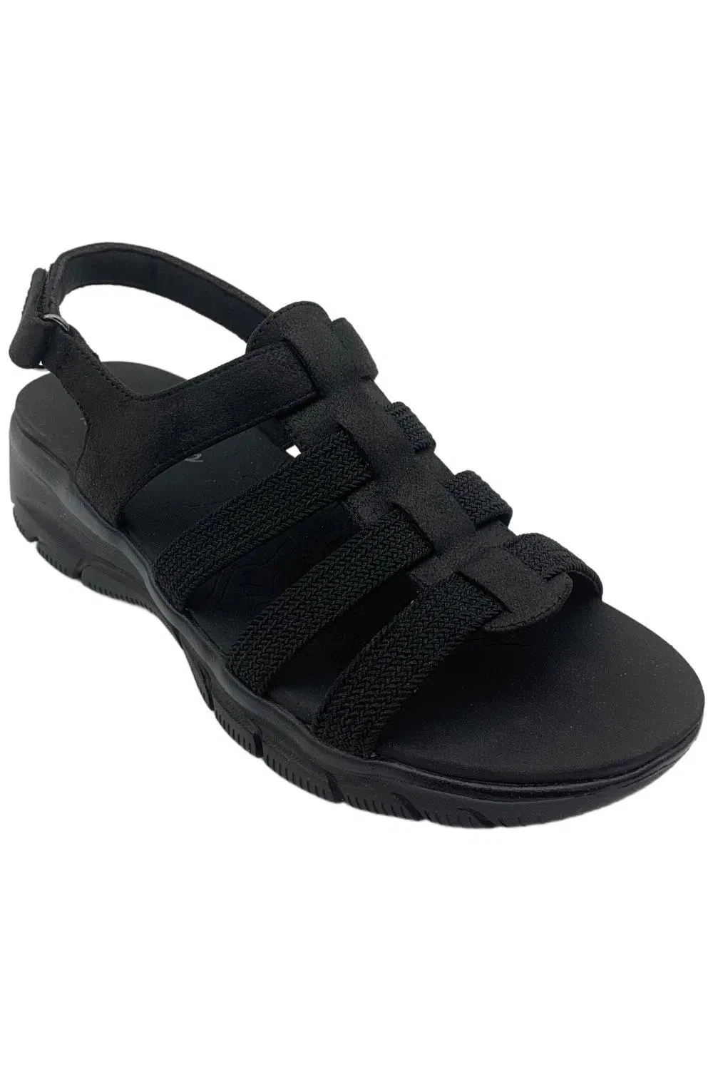 Skechers Women's Easy Going Adjustable Fisherman Sandals Black