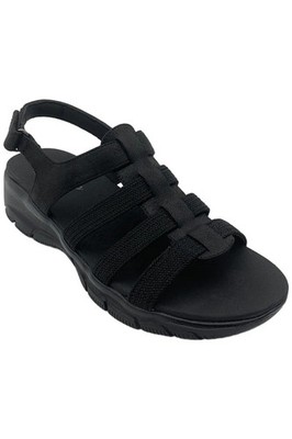 Skechers Women's Easy Going Adjustable Fisherman Sandals Black