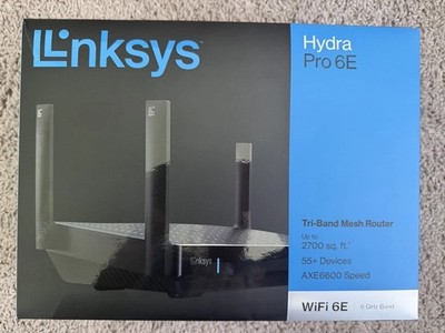 Linksys Hydra Pro 6E Tri-Band Mesh Router AXE6600 Speed